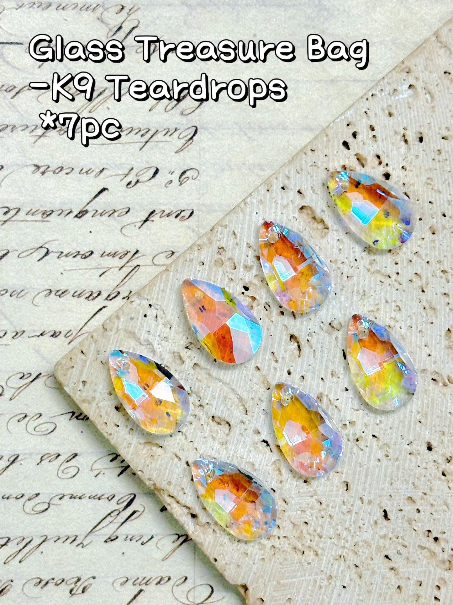A001.NEW【Glass Treasure Bag】Exquisite charms with different themes, for bracelet/keychain/necklaces diy