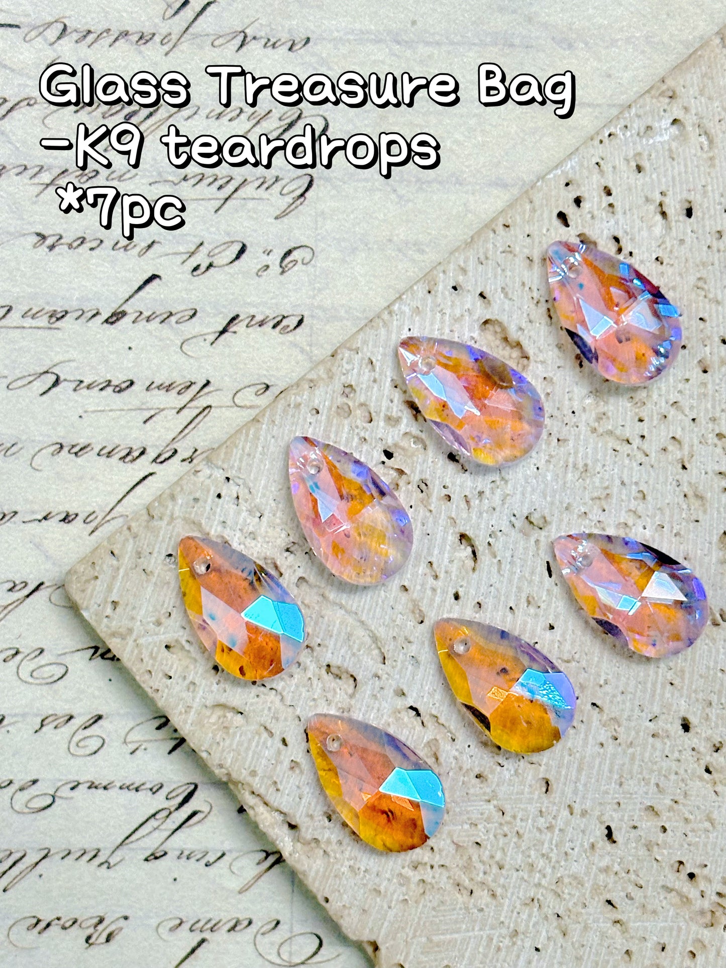 A001.NEW【Glass Treasure Bag】Exquisite charms with different themes, for bracelet/keychain/necklaces diy