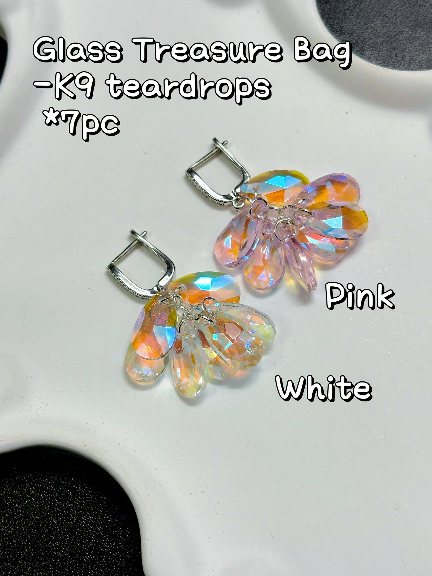 A001.NEW【Glass Treasure Bag】Exquisite charms with different themes, for bracelet/keychain/necklaces diy