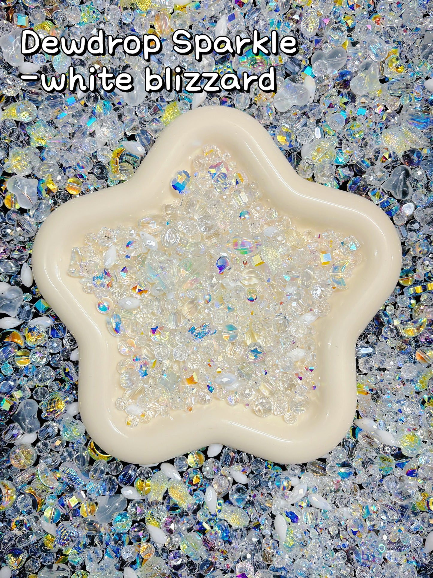 A001.NEW【Dewdrop Sparkle】8mm-10 mm dewdrop glass beads