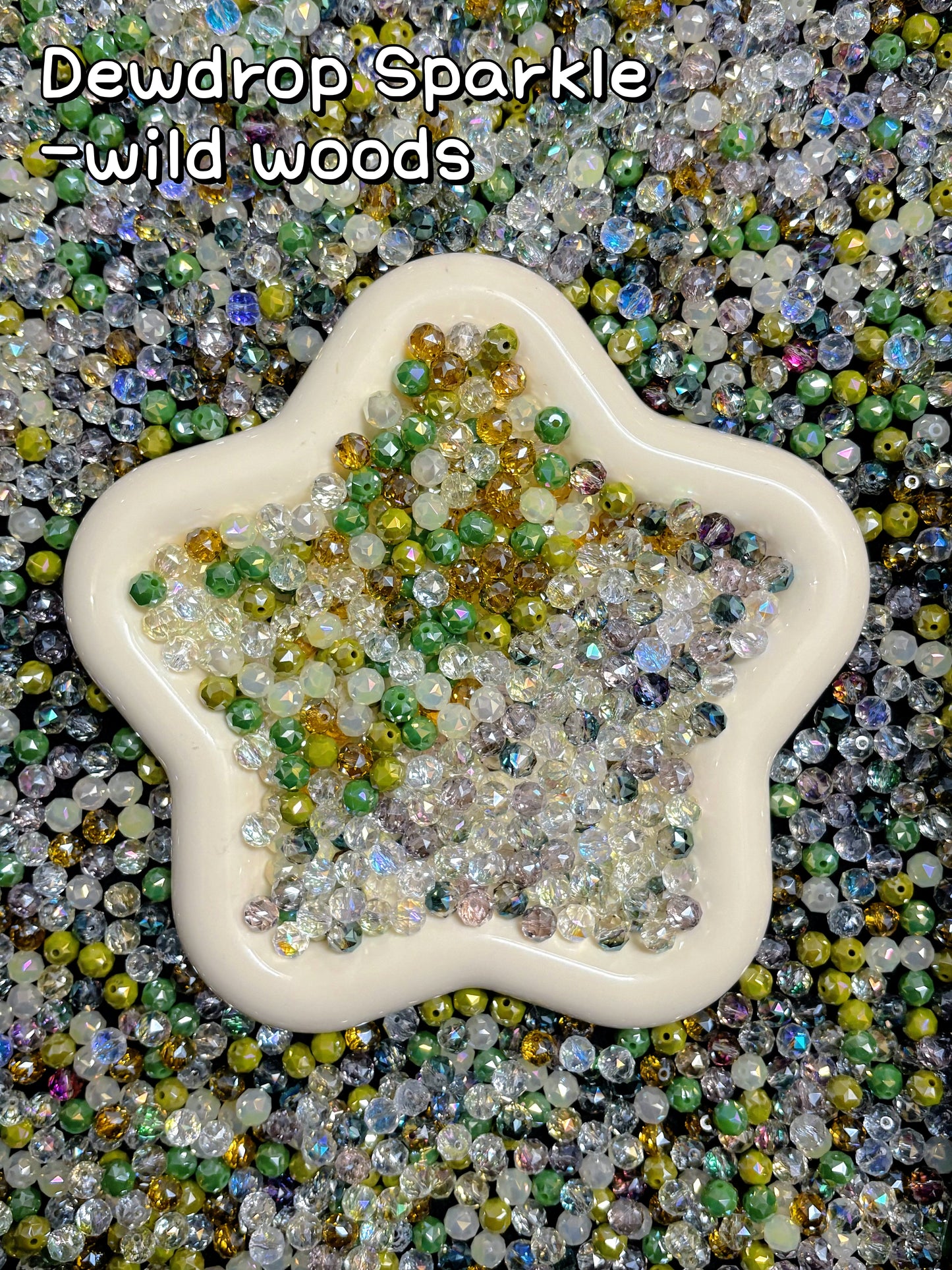 A001.NEW【Dewdrop Sparkle】8mm-10 mm dewdrop glass beads