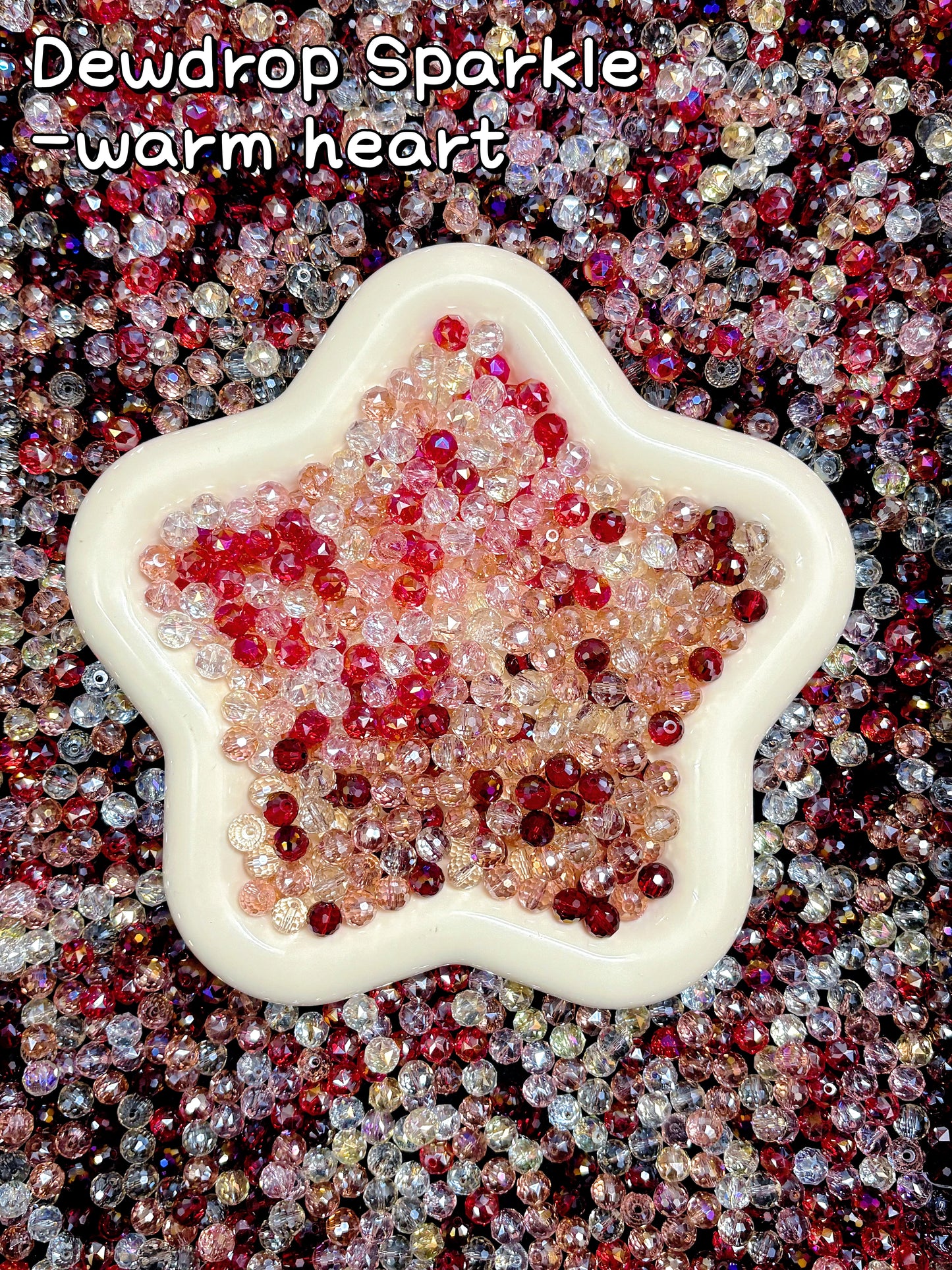 A001.NEW【Dewdrop Sparkle】8mm-10 mm dewdrop glass beads