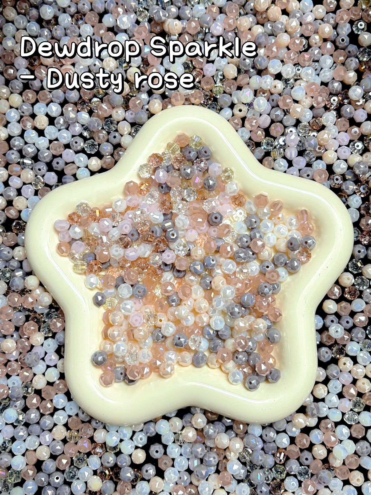 A001.NEW【Dewdrop Sparkle】8*10 mm dewdrop glass beads