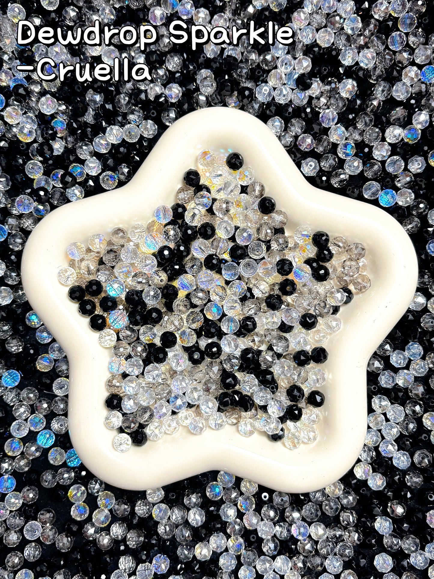 A001.NEW【Dewdrop Sparkle】8*10 mm dewdrop glass beads