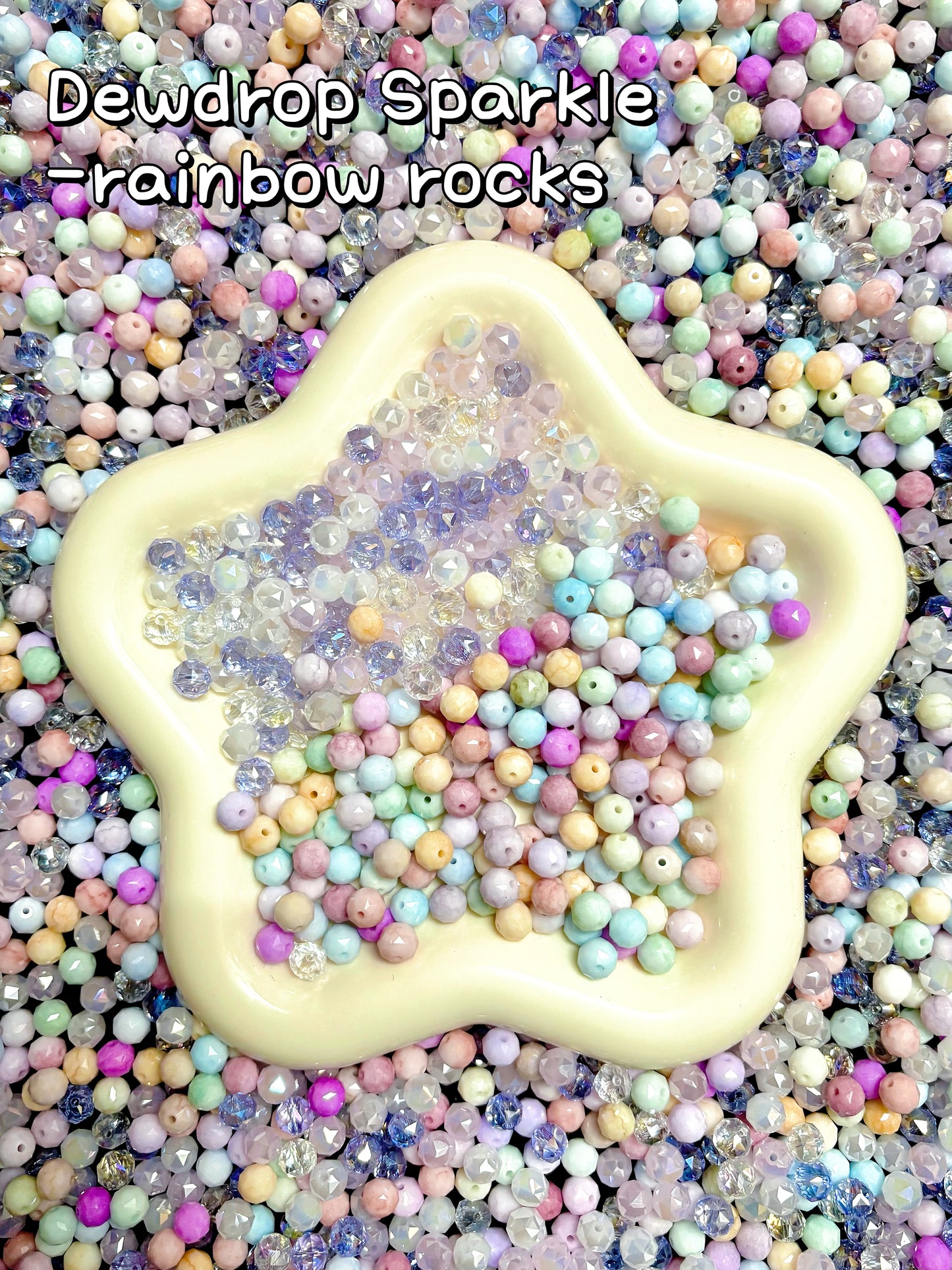 A001.NEW【Dewdrop Sparkle】8mm-10 mm dewdrop glass beads