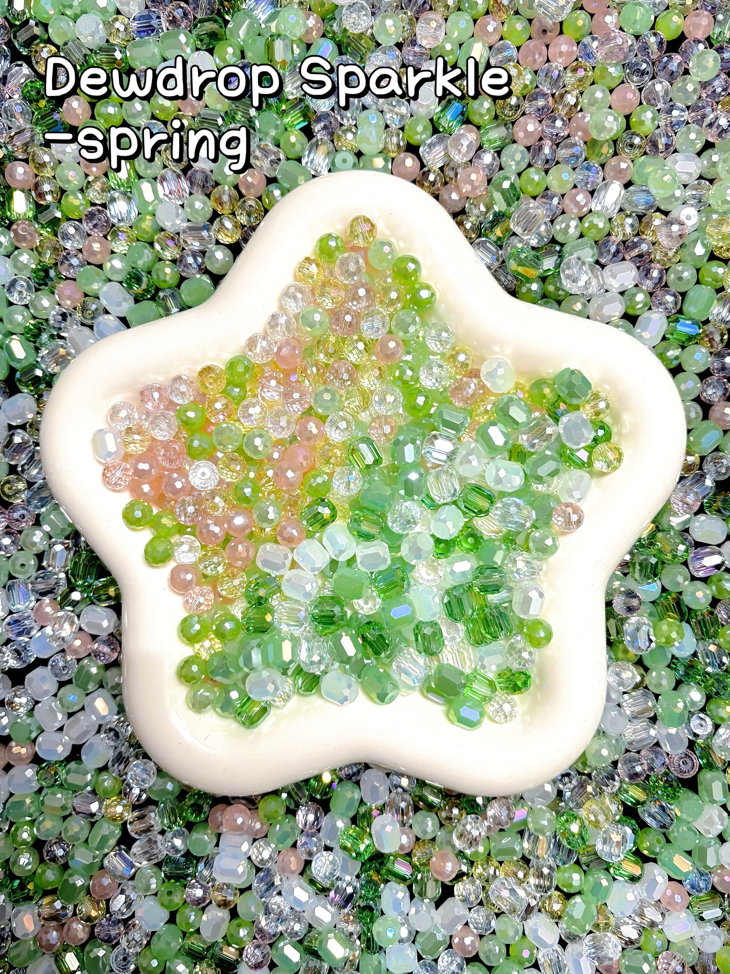 A001.NEW【Dewdrop Sparkle】8mm-10 mm dewdrop glass beads