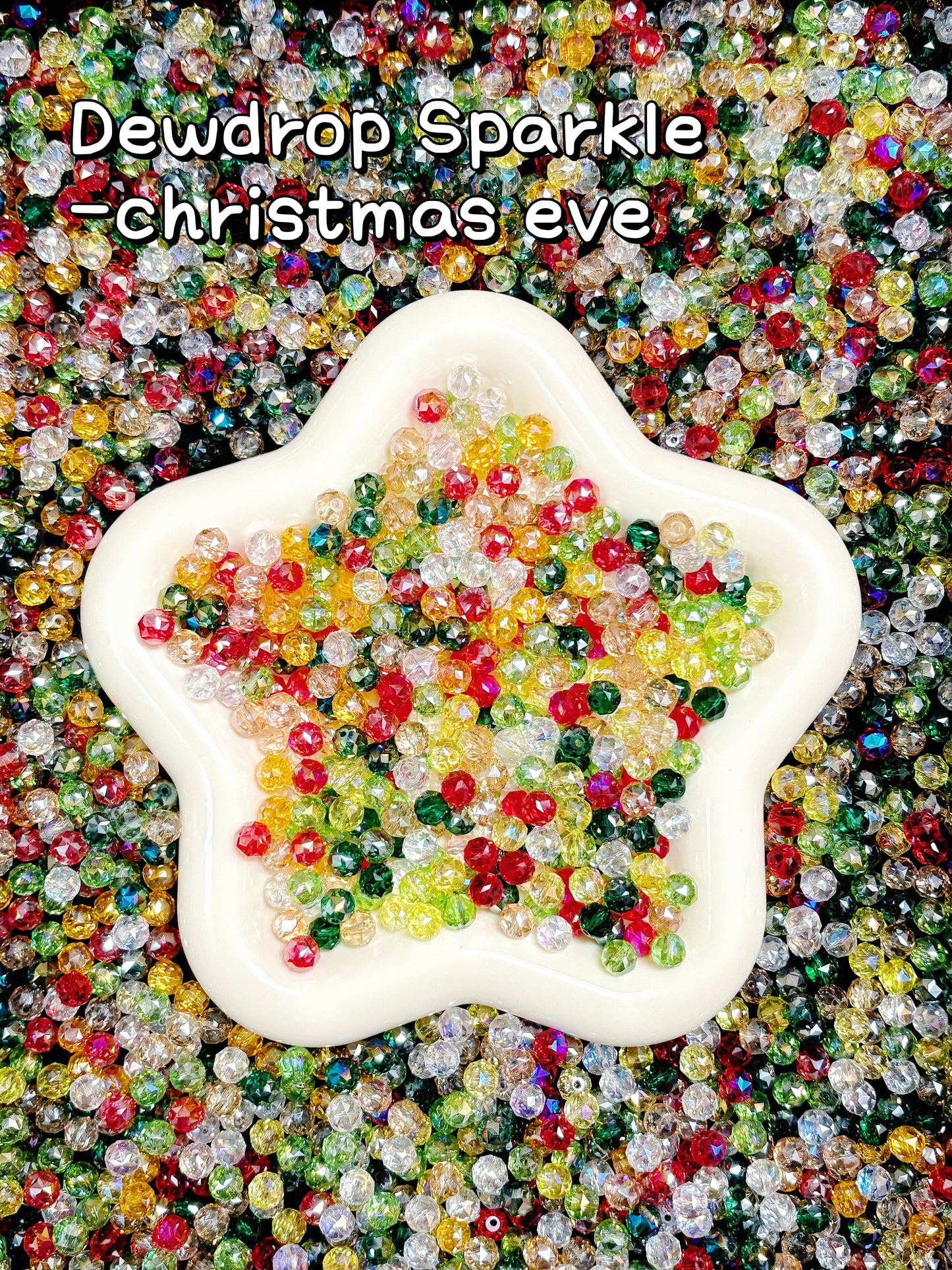 A001.NEW【Dewdrop Sparkle】8mm-10 mm dewdrop glass beads