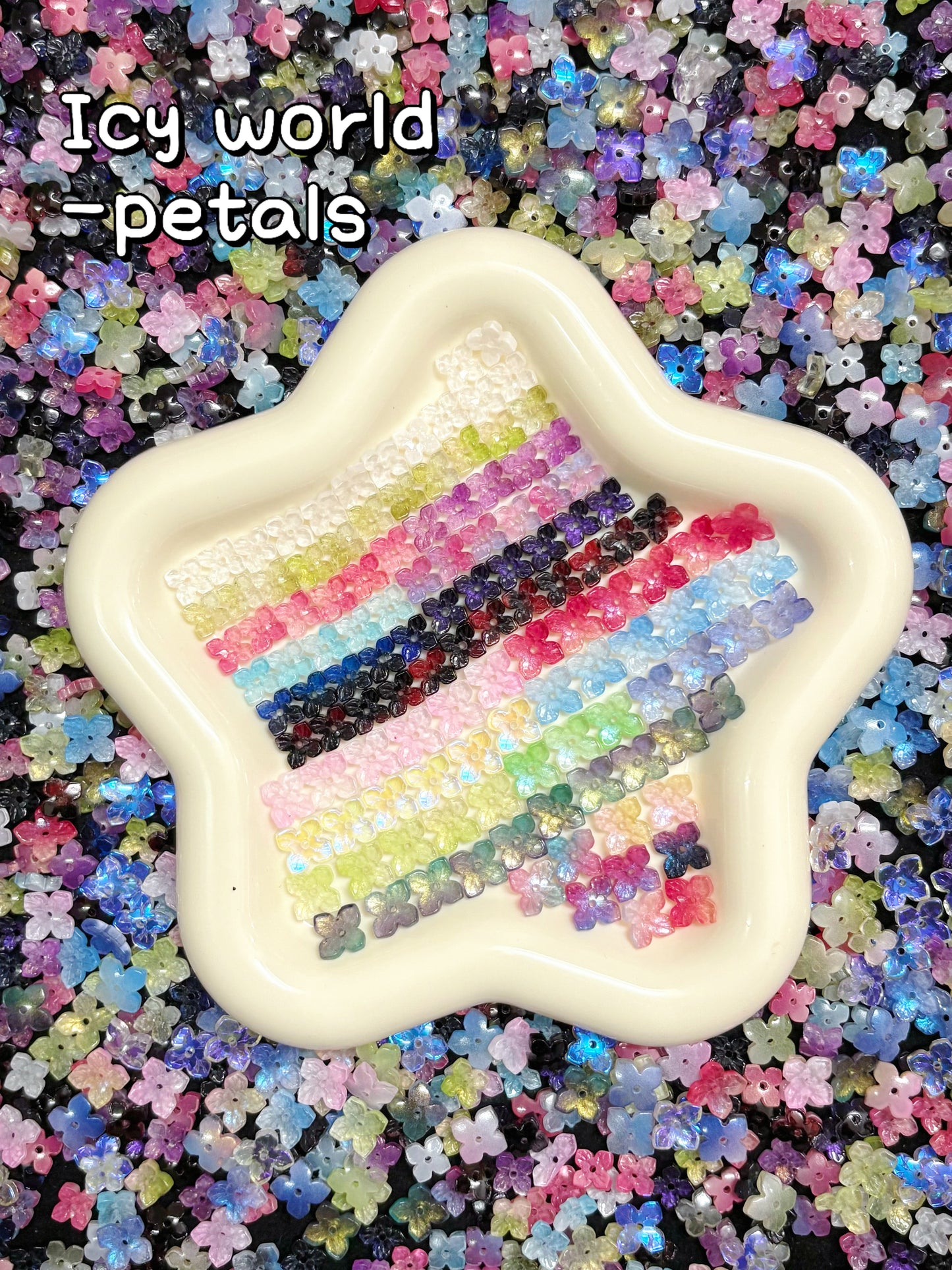 【Icy World】All-Color Mixed Exquisite glass charms, bracelet/keychain supplies