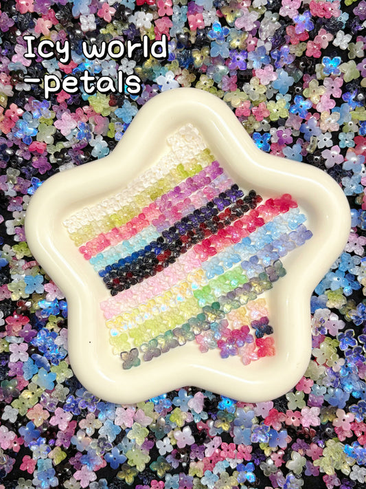 【Icy World】All-Color Mixed Exquisite glass charms, bracelet/keychain supplies