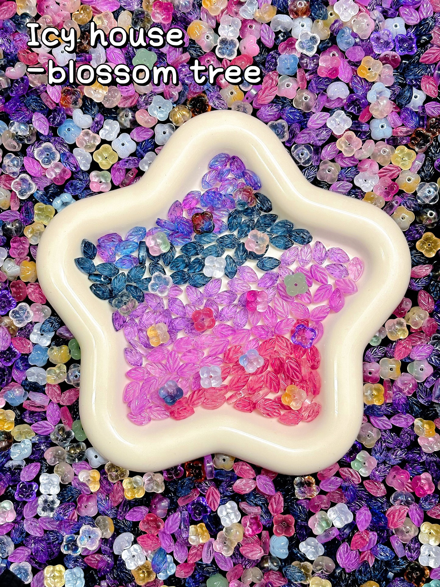 【Icy House】All-Color Mixed Exquisite mini glass charms, bracelet/keychain supplies