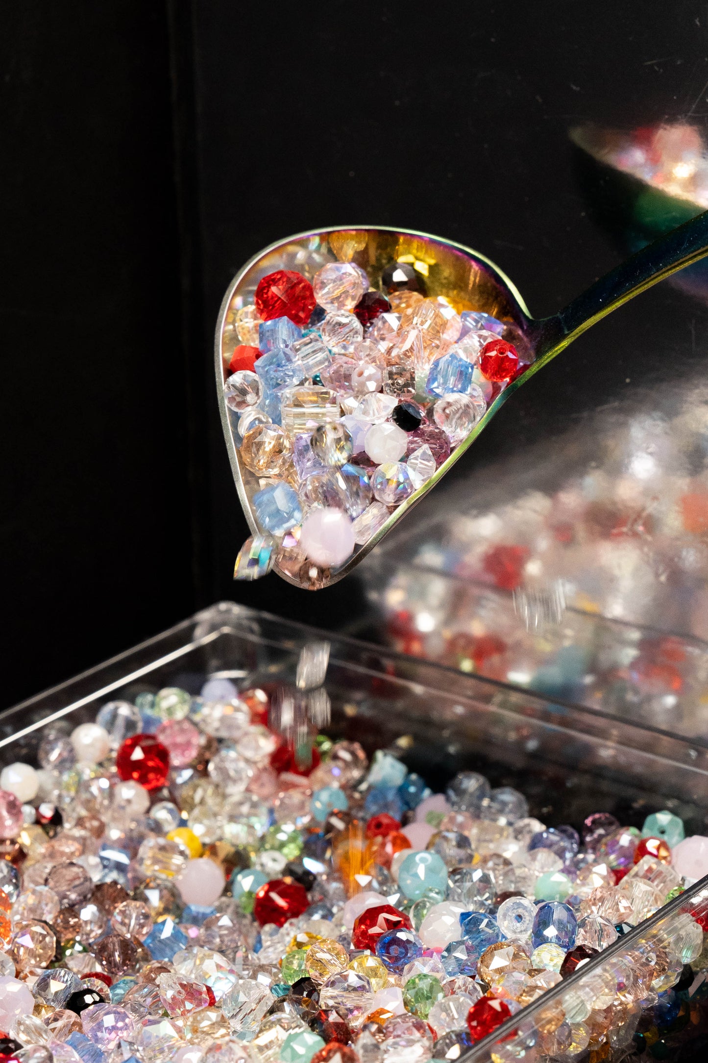 A001.NEW【Dewdrop Sparkle】8*10 mm dewdrop glass beads