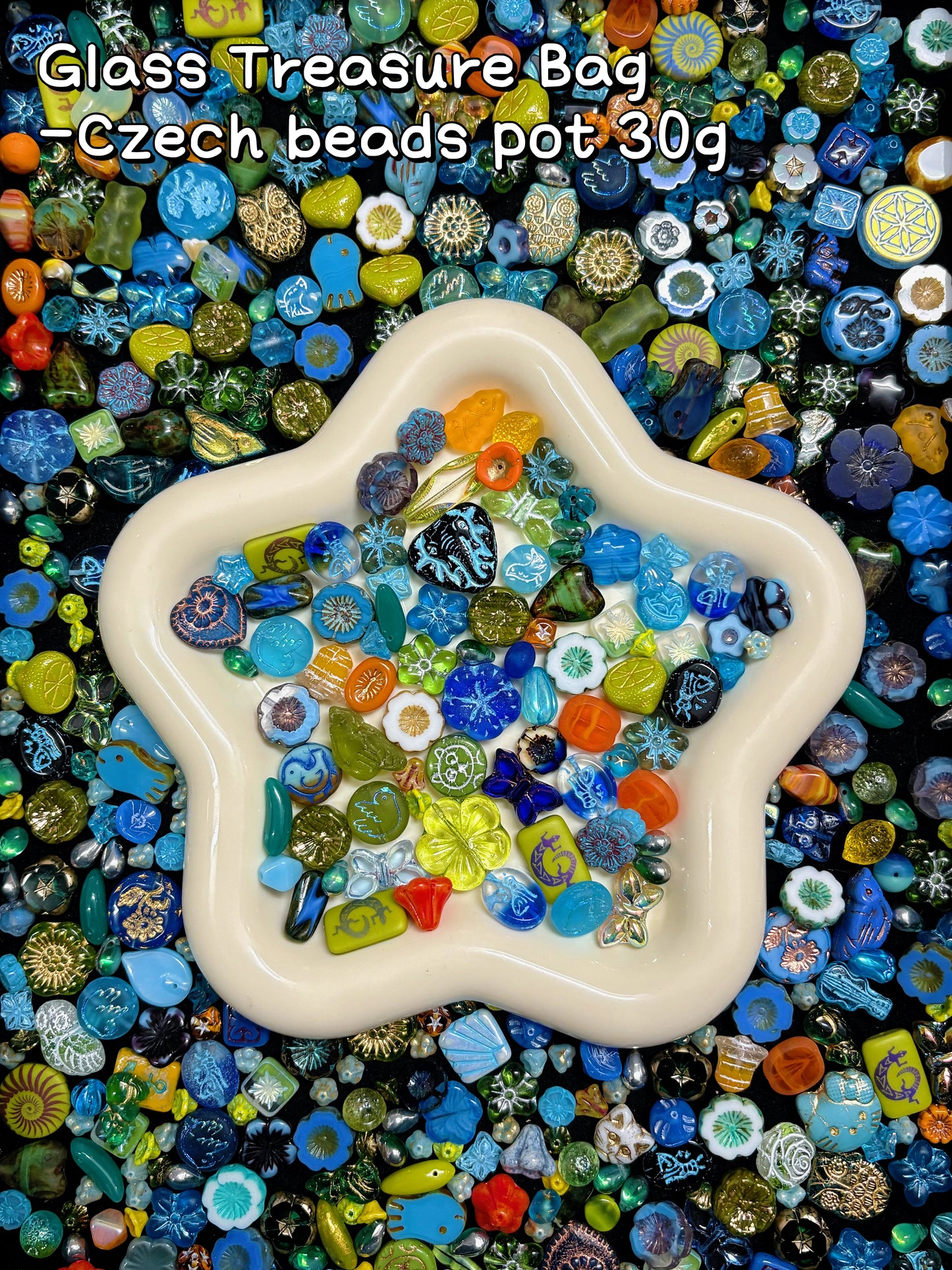 A001.NEW【Glass Treasure Bag】Exquisite charms with different themes, for bracelet/keychain/necklaces diy