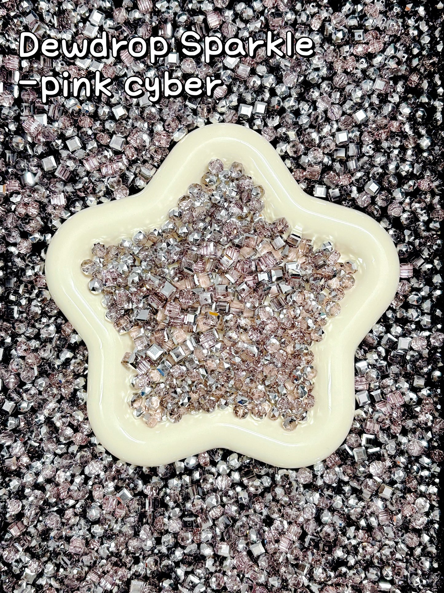 A001.NEW【Dewdrop Sparkle】8mm-10 mm dewdrop glass beads