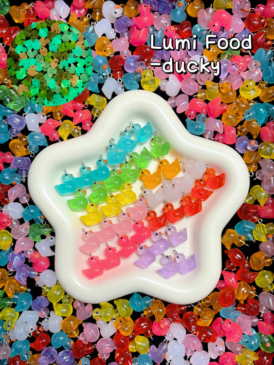A001.NEW【Lumi Food】luminous colorful foodie resin charms