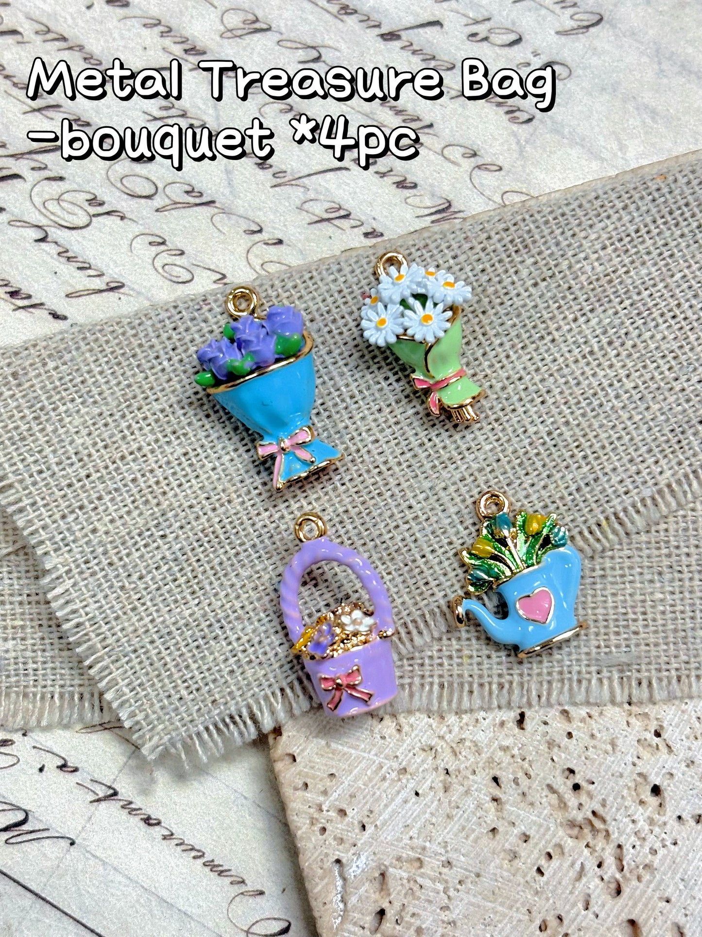 A001.NEW【Metal Treasure Bag-Beads】Exquisite Metal Beads