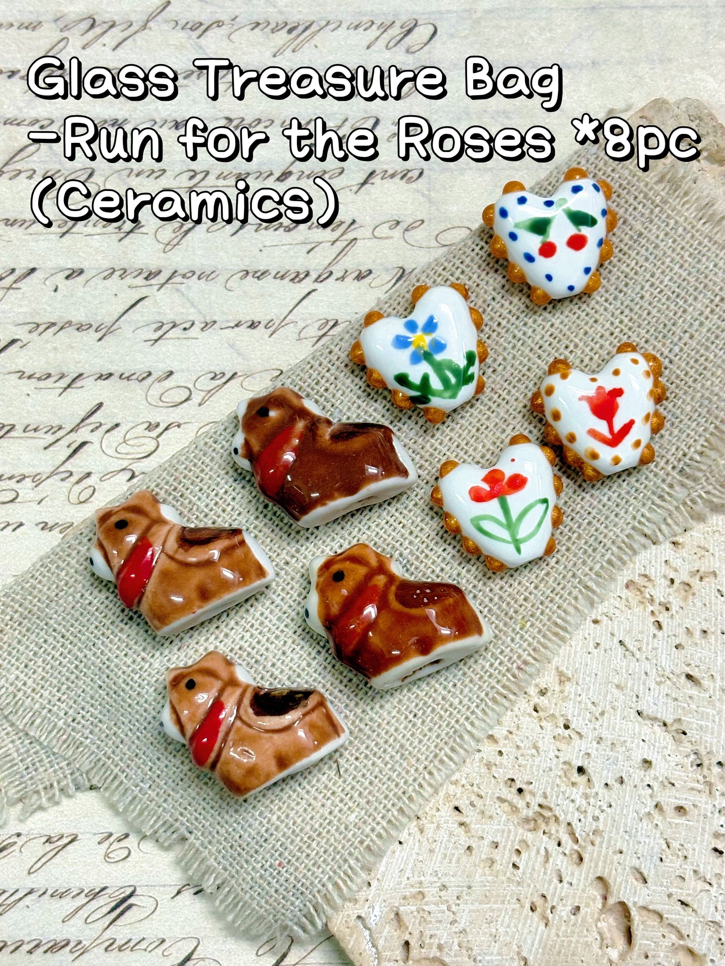 A001.NEW【Glass Treasure Bag】Exquisite charms with different themes, for bracelet/keychain/necklaces diy