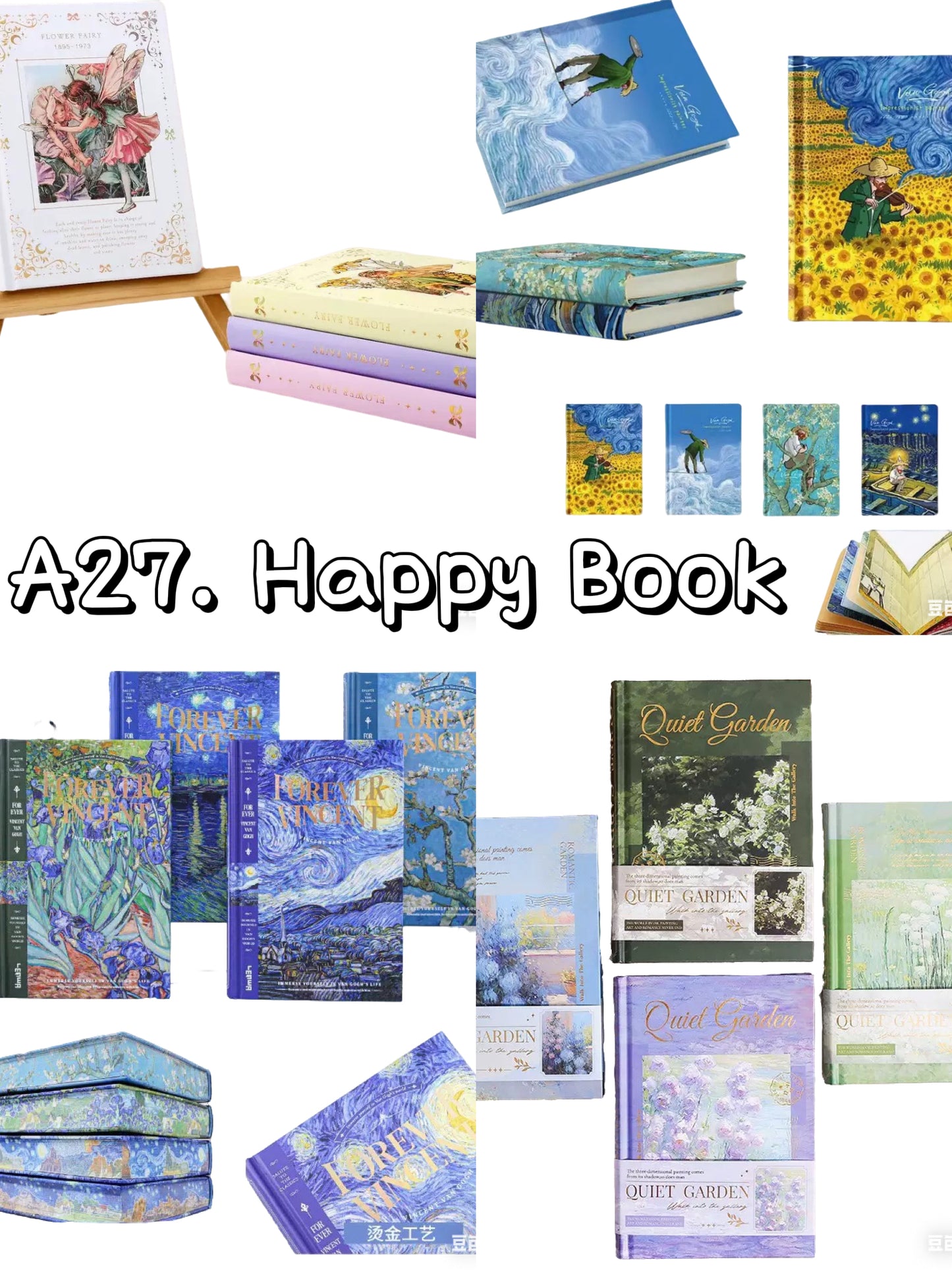 A27.NEW【Happy Book】mysterious A5 notebook bag 15*21cm/6*8inch