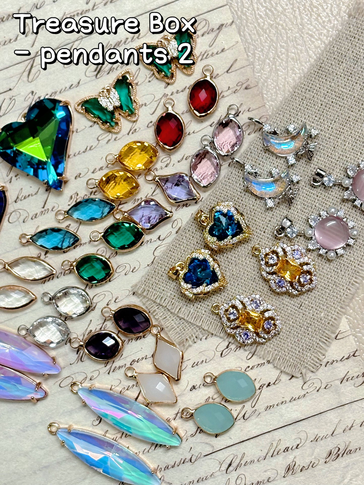 【Treasure Box】random mixed pendant charms, copper with 18k gold plated