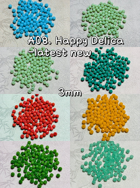A08【Happy Delica】extremely uniform machine embroidery beads