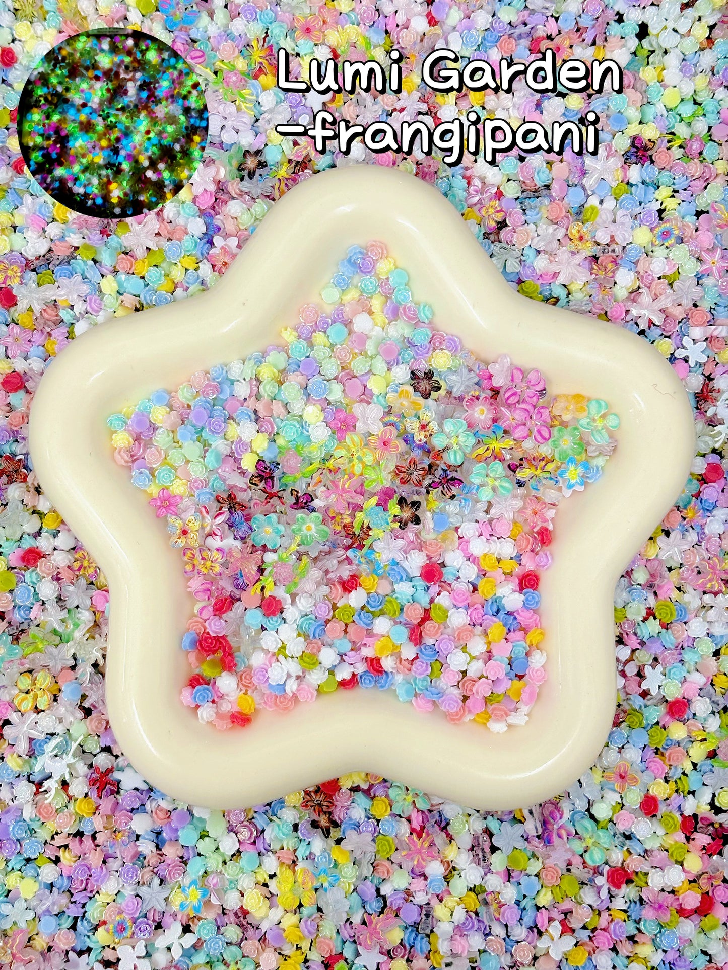 A001. NEW【Lumi Garden】luminous flowers resins, Nail art/Craft supplies