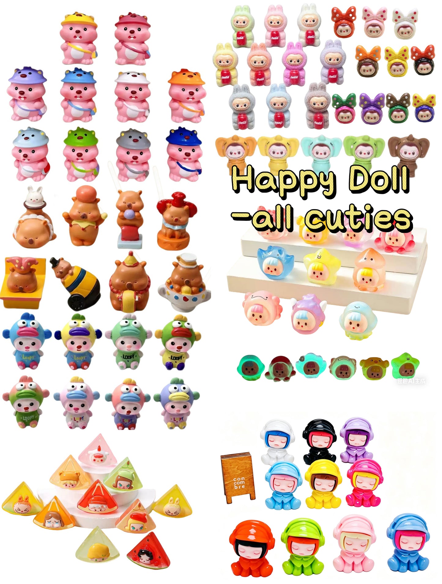 A35.NEW【Happy Doll】all various doll figurine, for display and diy