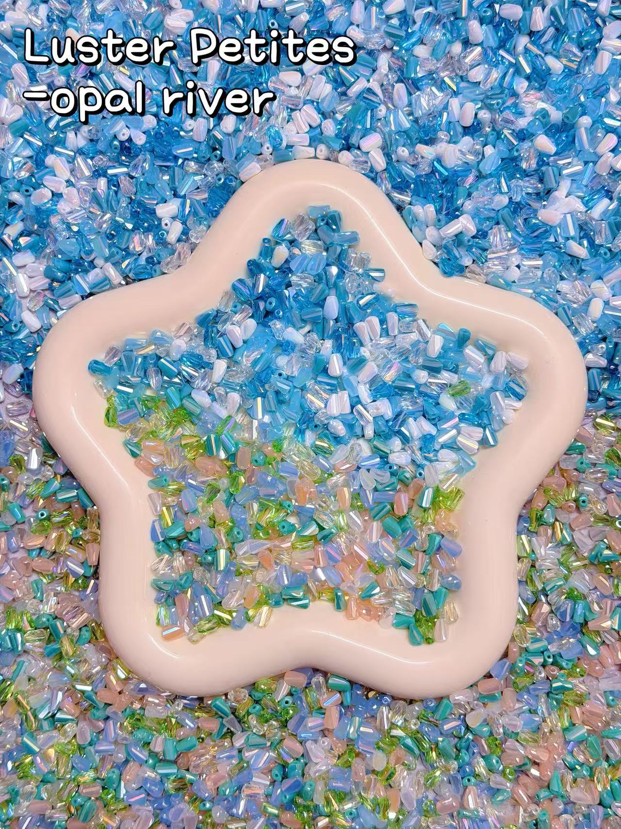 【Icy World】 Breloques en verre exquises de toutes les couleurs mélangées, fournitures pour bracelets/porte-clés
