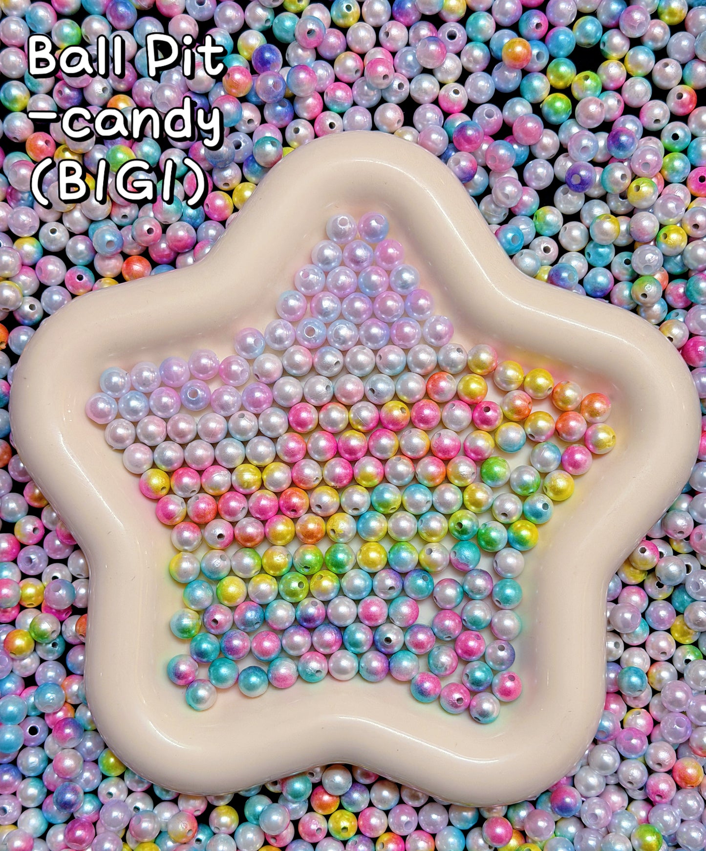 【Ball Pit】colorful drilled acrylics beads, keychain diy